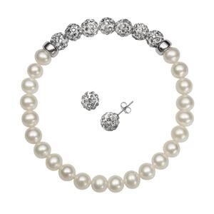 NEW RH & Co. BRACELET + EARRINGS Fine Jewelry Sterling Silver Fresh Water Pearls